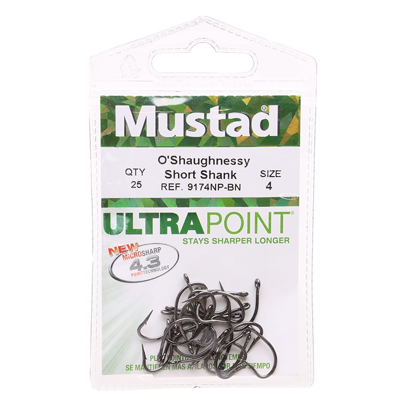 Mustad O’Shaughnessy Short Shank Hook