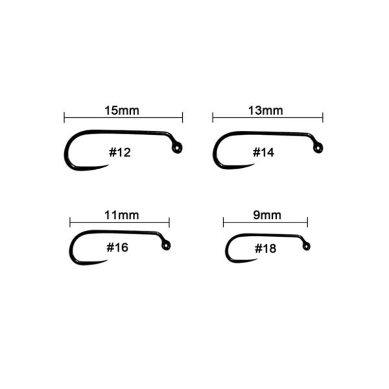 Barbless Jig Fly hook 9030|12|14|16|18