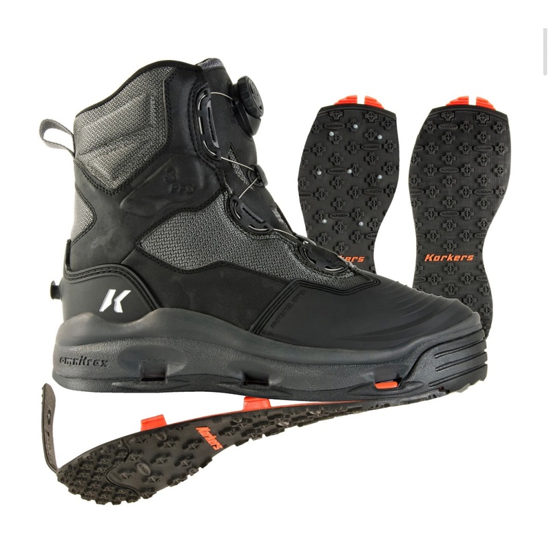 Korkers Darkhorse BOA|9 Vibram Rubber and Studded|10 Vibram Rubber and Studded|11 Vibram Rubber and Studded|12 Vibram Rubber and Studded|13 Vibram Rubber and Studded|8