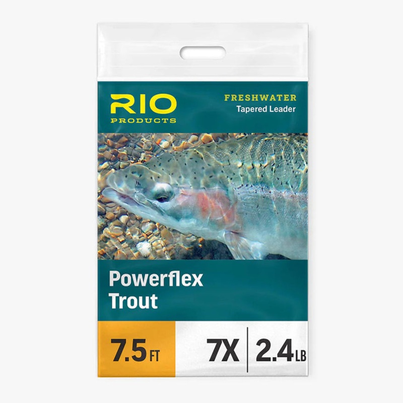 RIO Powerflex Trout Leader|6X, 9’|5X, 9’|4X, 9’|3X, 9’|2X, 9’|1X, 9’|4x, 9’|5x, 9’|1/pk|3/pk