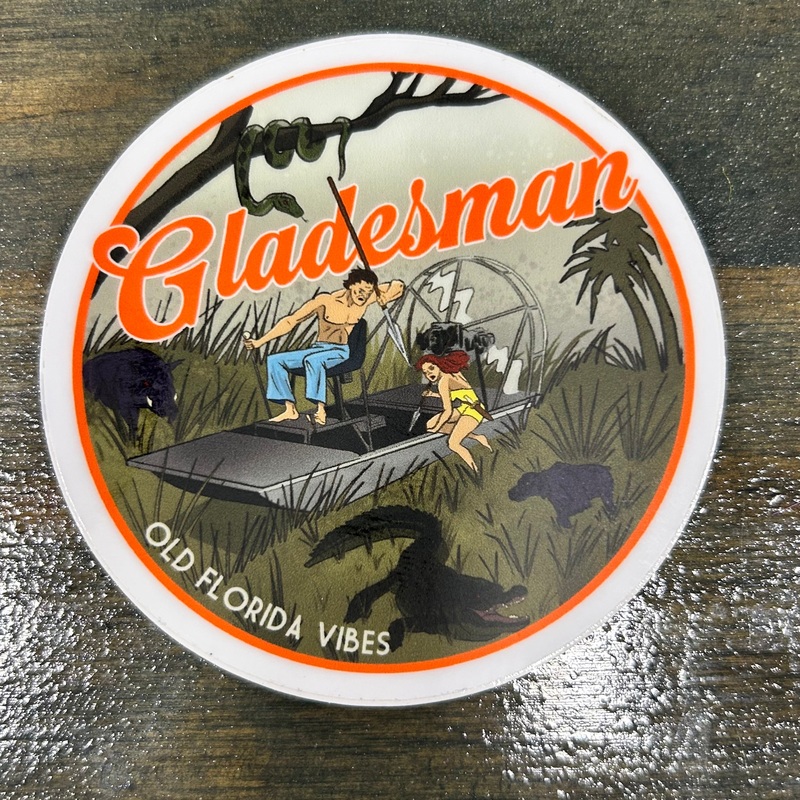 Old Florida Vibes Gladesman sticker