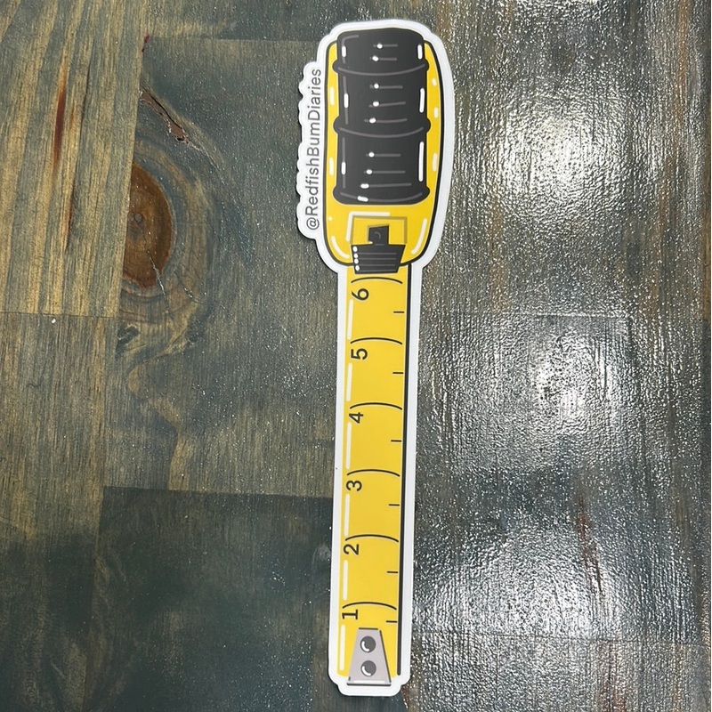 Redfish Bum Diaries Draft Measurer Sticker