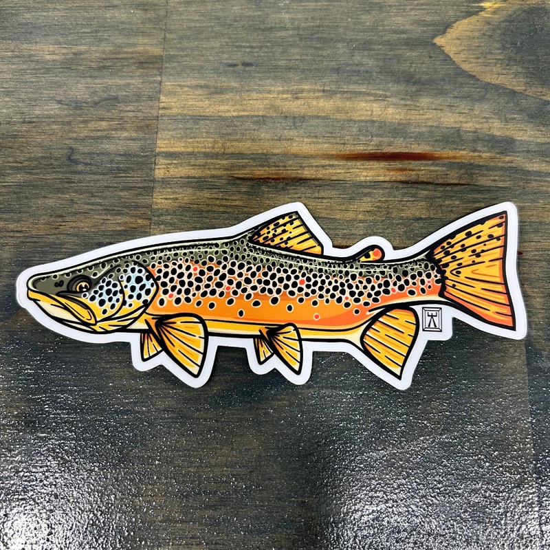 Skunk Ape Designs Brown trout sticker