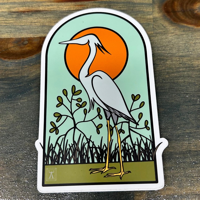 Skunk Ape designs Great blue heron