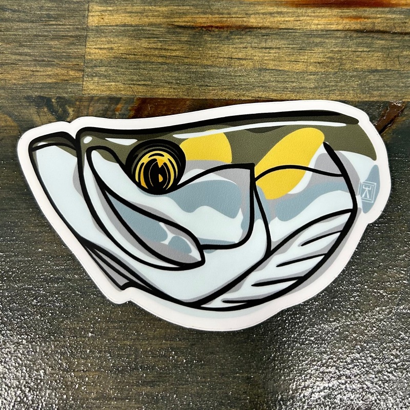 Skunk Ape Designs tarpon head sticker