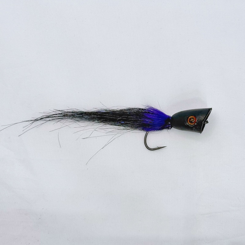 Bass/Redfish Popper – Black/Purple