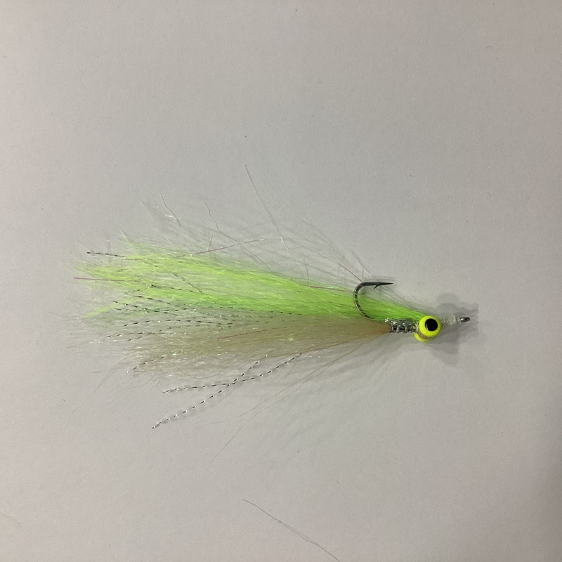 EP Clouser Minnow – chart/white – #1