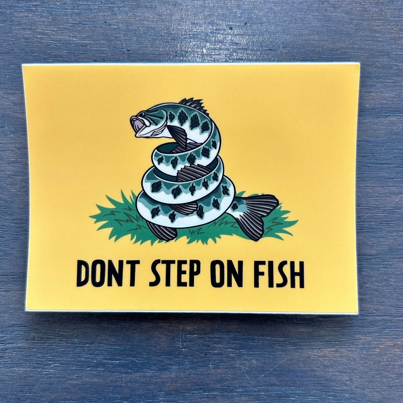 Off The Grid John Dont step on Fish  Bass Sticker