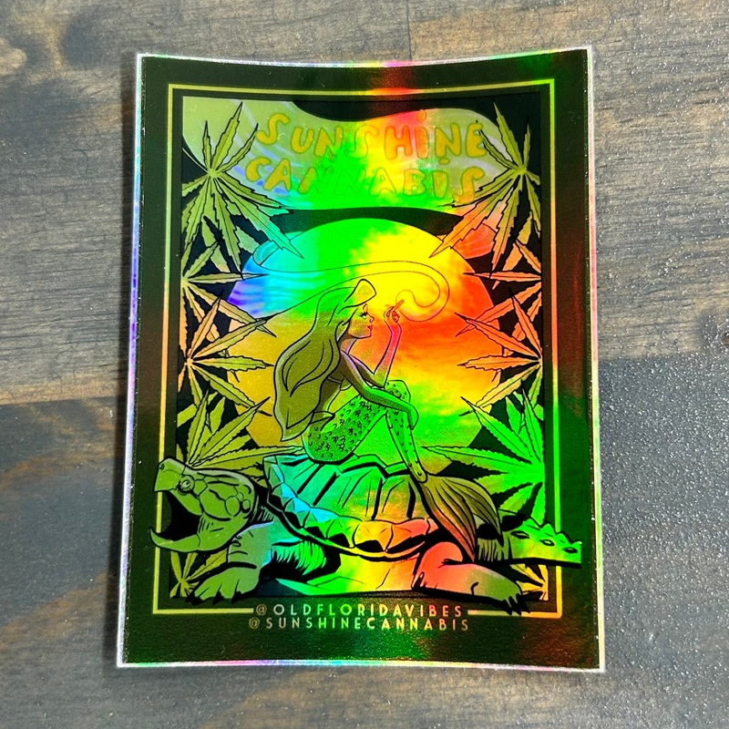 Old Florida Vibes Mellow Mermaid Sticker
