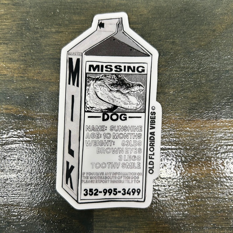 Old Florida Vibes Milk Carton sticker
