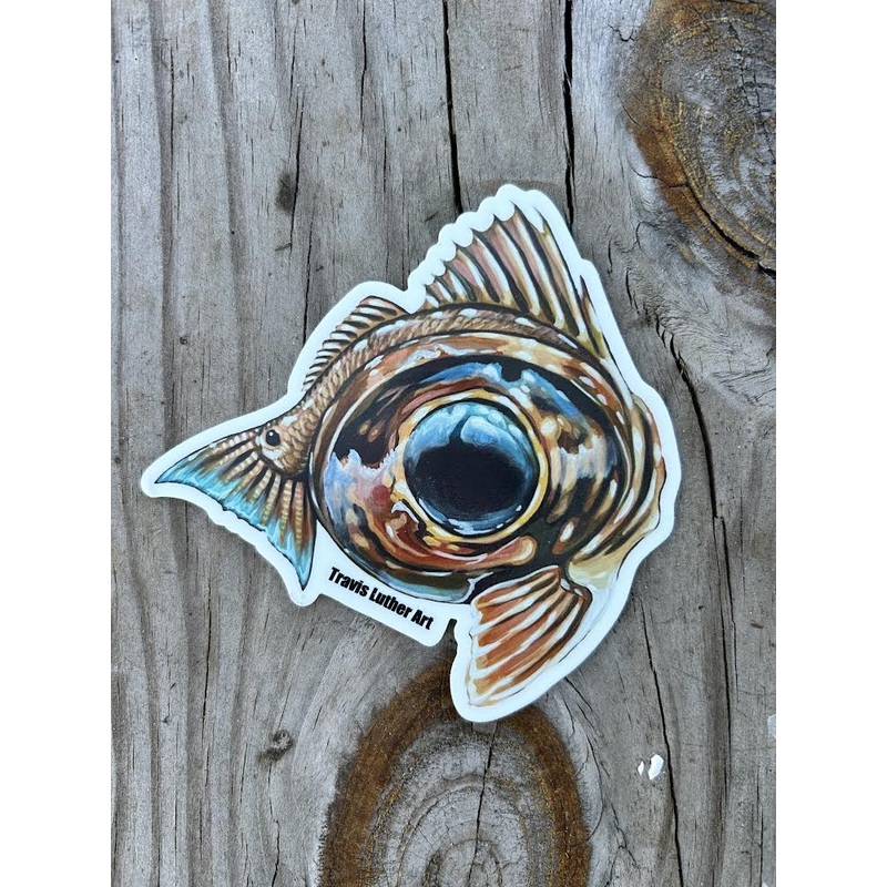 Travis Luther Art Redfish Eye Sticker