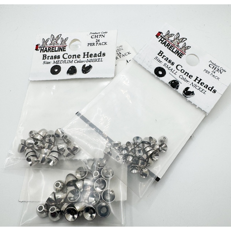Brass Cone Heads Nickel|X-Small Nickel|Small Nickel|Medium Nickel|Large Nickel