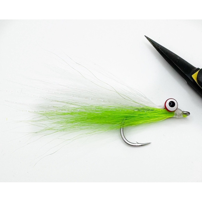 Chartreuse/White Clouser Minnow