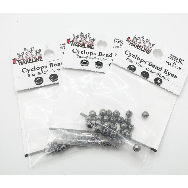 Cyclops Beads Black|1/16″ Black|5/64″ Black|3/32″ Black|7/64″ Black|1/8″ Black|5/32″ Black|3/16″ Black