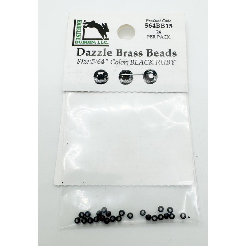Dazzle Brass Beads Black Ruby|5/64″