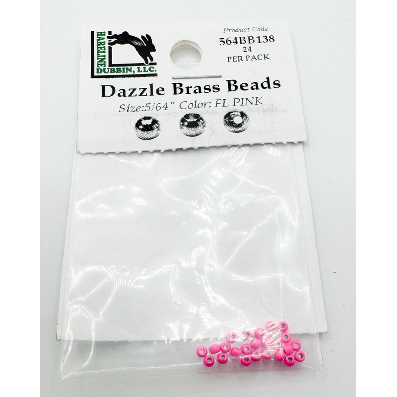 Dazzle Brass Beads Fl. Pink|5/64″