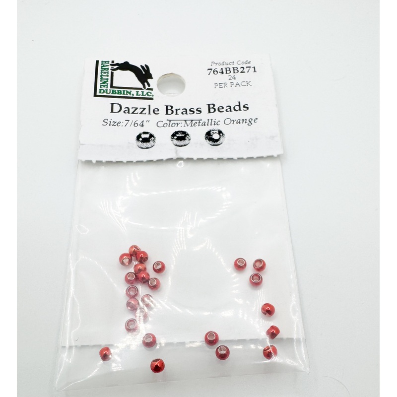 Dazzle Brass Beads Metallic Orange