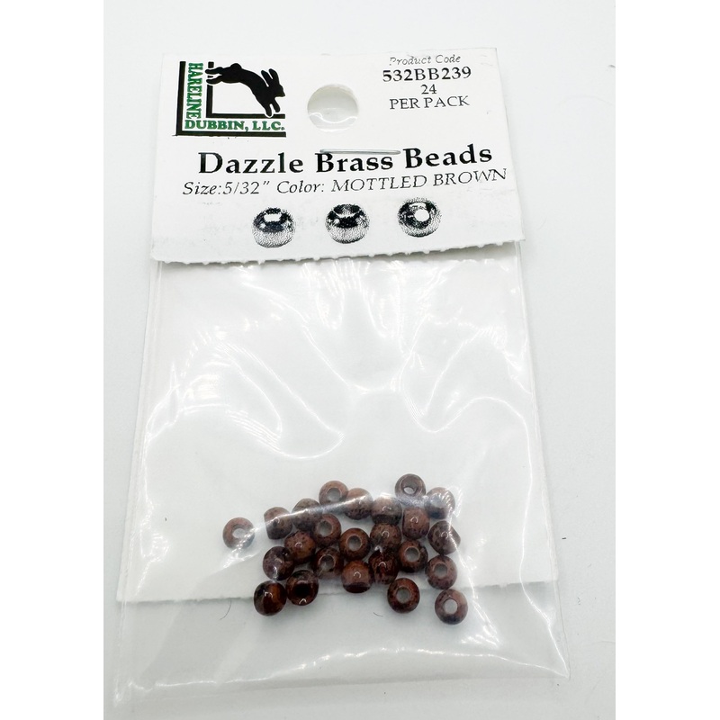 Dazzle Brass Beads Mottled Brown