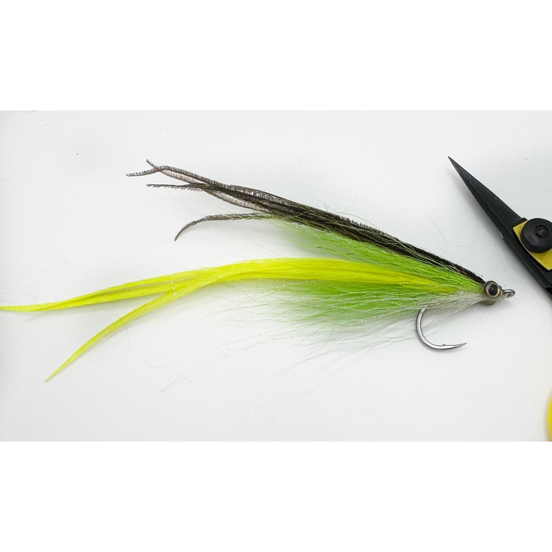 Flat Wing Chartreuse/White Northeast Striper Fly