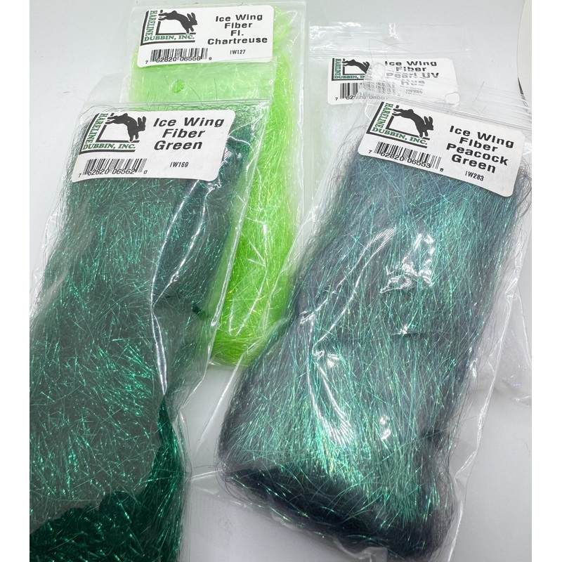 Ice Wing Fiber 8|Baitfish|Peacock Green|UV Peral|Fl. Chartreuse|Green|Peacock|Olive|Gold