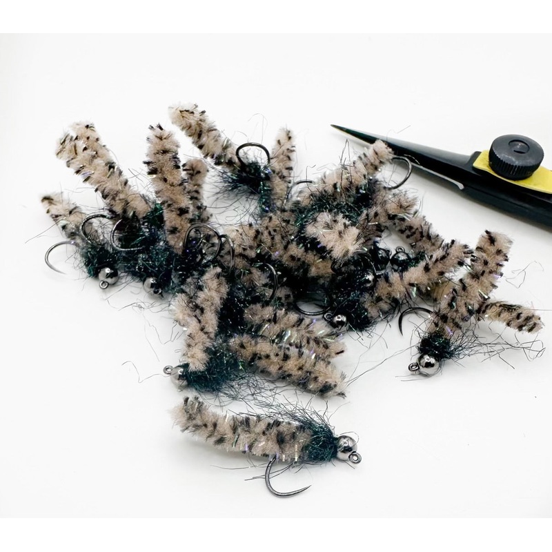 Mottled Tan Mop Fly Tungsten BH