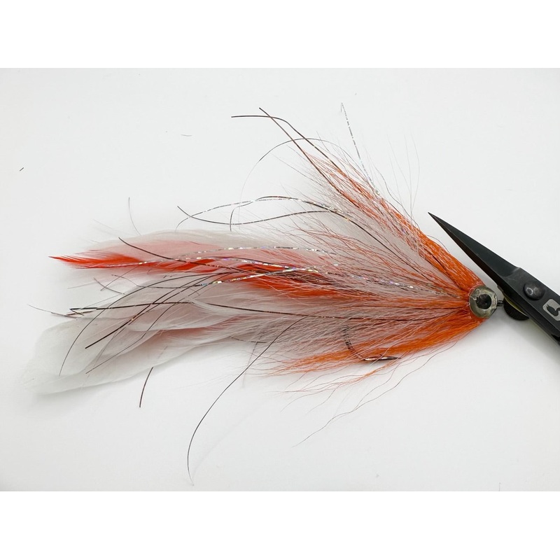 Reverse Tied Pike Deceiver Orange/White 3/0
