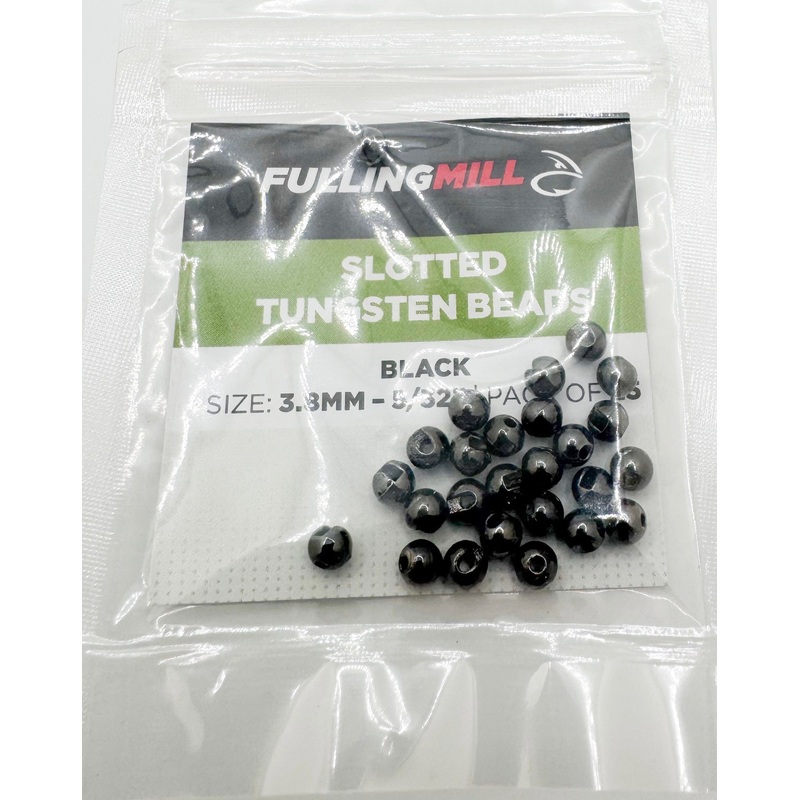 Slotted Tungsten Beads Black|2.0mm|2.4mm|2.8mm|3.2mm|3.8mm|4.6mm