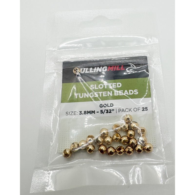 Slotted Tungsten Beads Gold|1.5mm|2.0mm|2.4mm|2.8mm|3.2mm|3.8mm|4.6mm