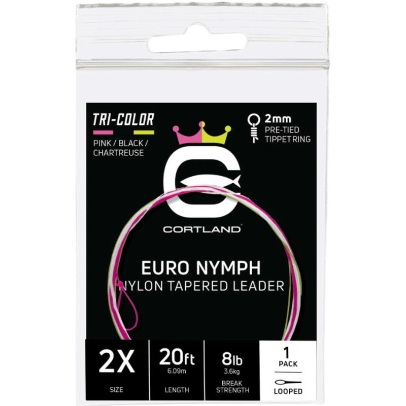 Euro Nymph Leader Cortland|20′ 4X-6.3 ||20′ 0X-10.5