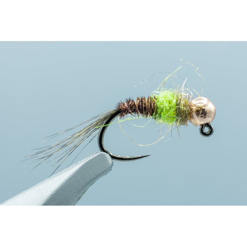 Hot Spot Pheasant Tail Jig Chartreuse 1 Doz. #16