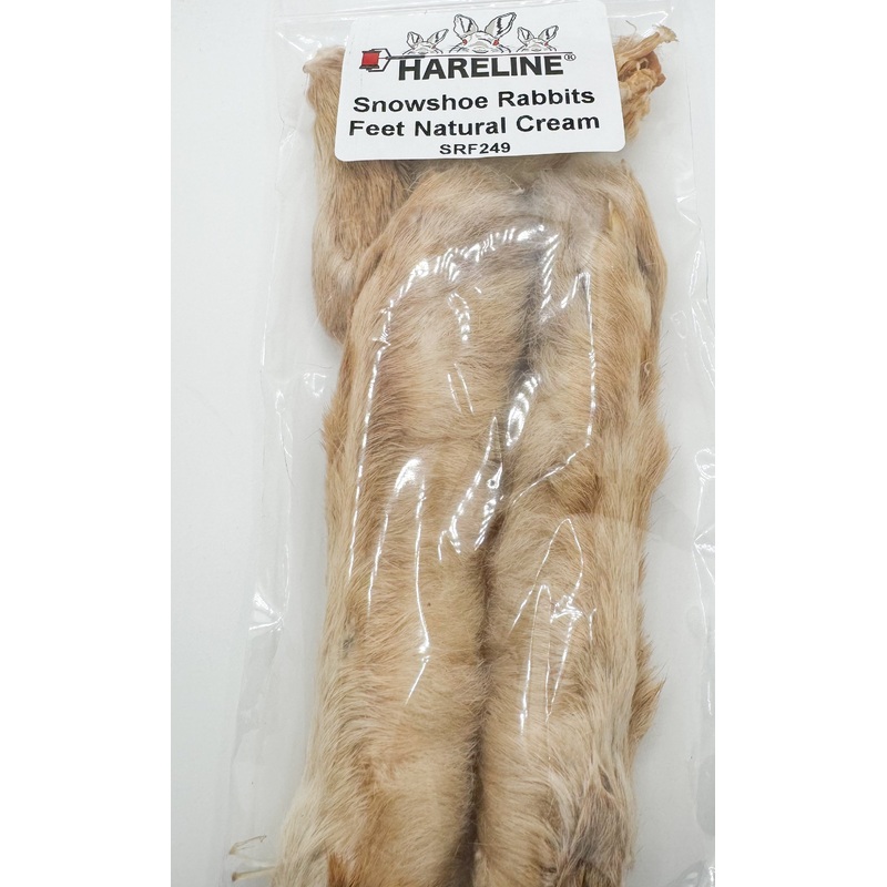 Snowshoe Rabbit Feet Natural Cream