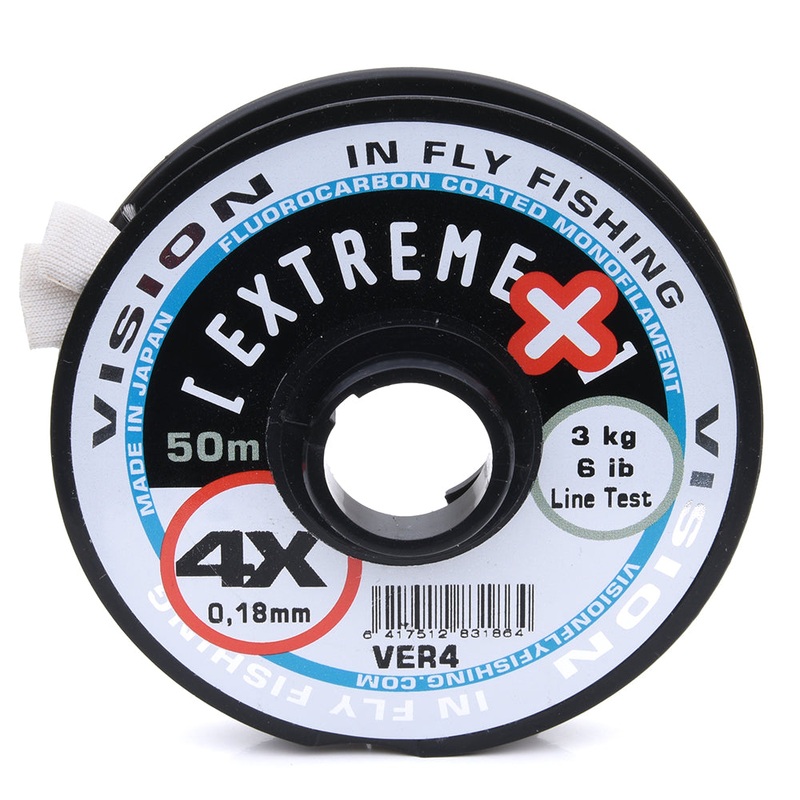 Vision Extreme+ Tippets|0X 14lb VER0|1X 11lb VER1|2X 10lb VER2|3X 8.1lb VER3|4x 6lb VER4|5X 5lb VER5|6X 4lb VER6|7X 3.5lb VER7|0.30 17lb VER30|0.33 19lb VER33