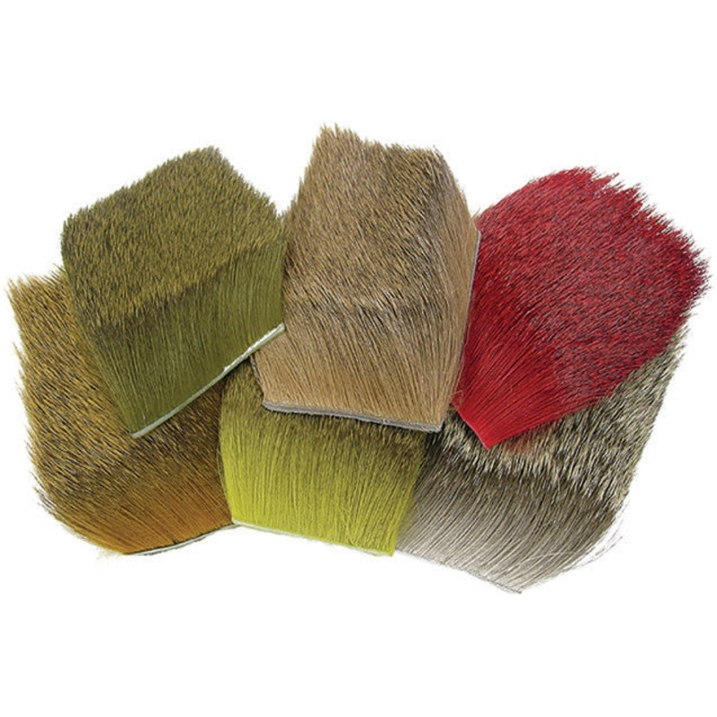 Deer Body Hair|Black|Natural|Olive|Orange|Purple|Red|Rusty Brown|Yellow