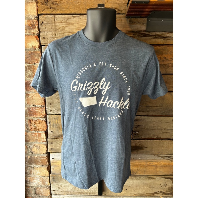 Grizzly Hackle I’ll never leave Montana T-Shirt