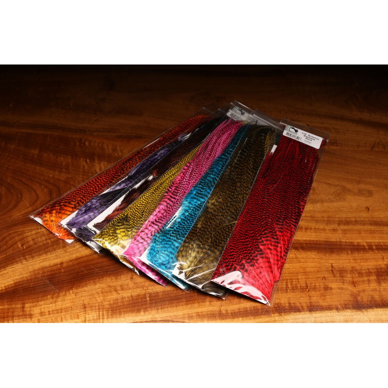 Hareline Half Dyed Grizzly Saddles