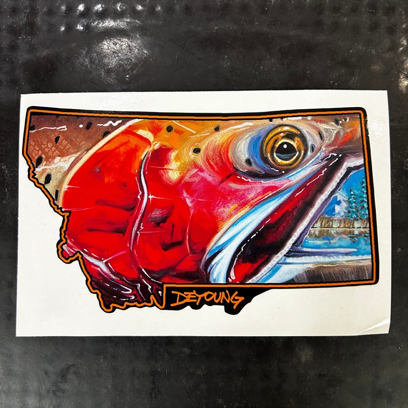 Derek DeYoung Cutthroat Face-Montana Decal