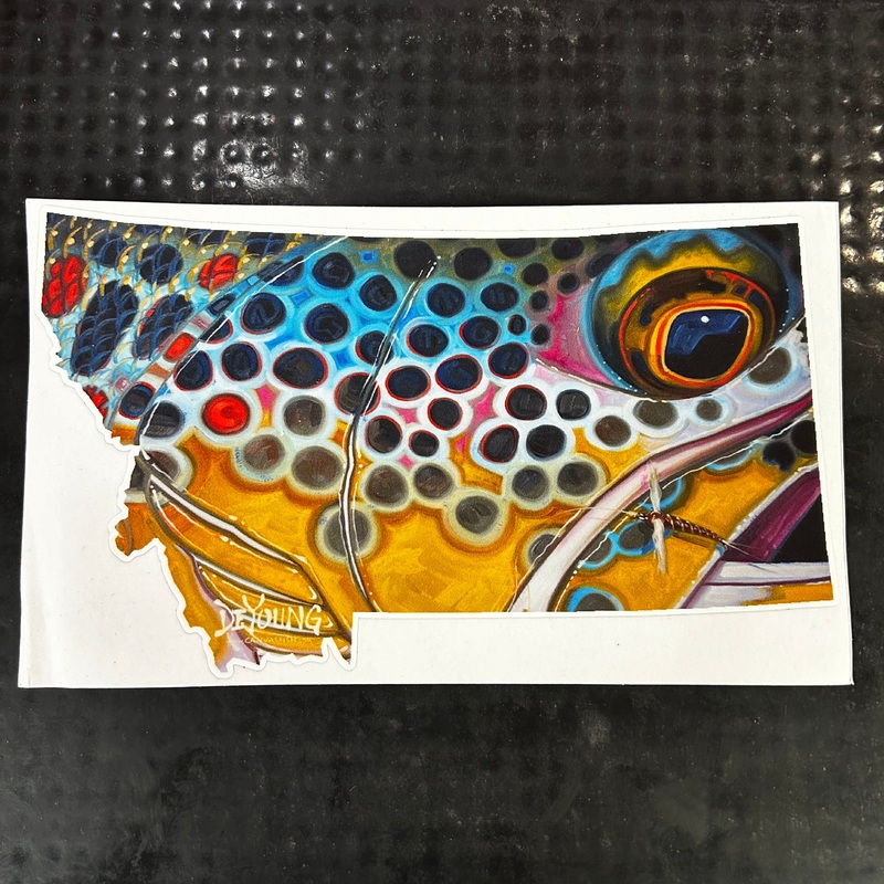 Derek DeYoung Montana-Brown Rusty Spinner Decal