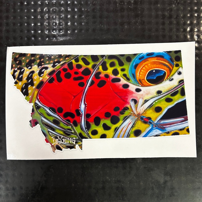 Derek DeYoung Montana-Rainbow Royal Wulff Decal