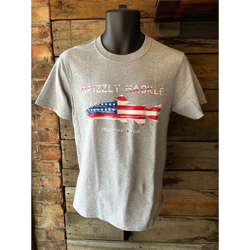 Grizzly Hackle USA Trout Youth T-Shirt