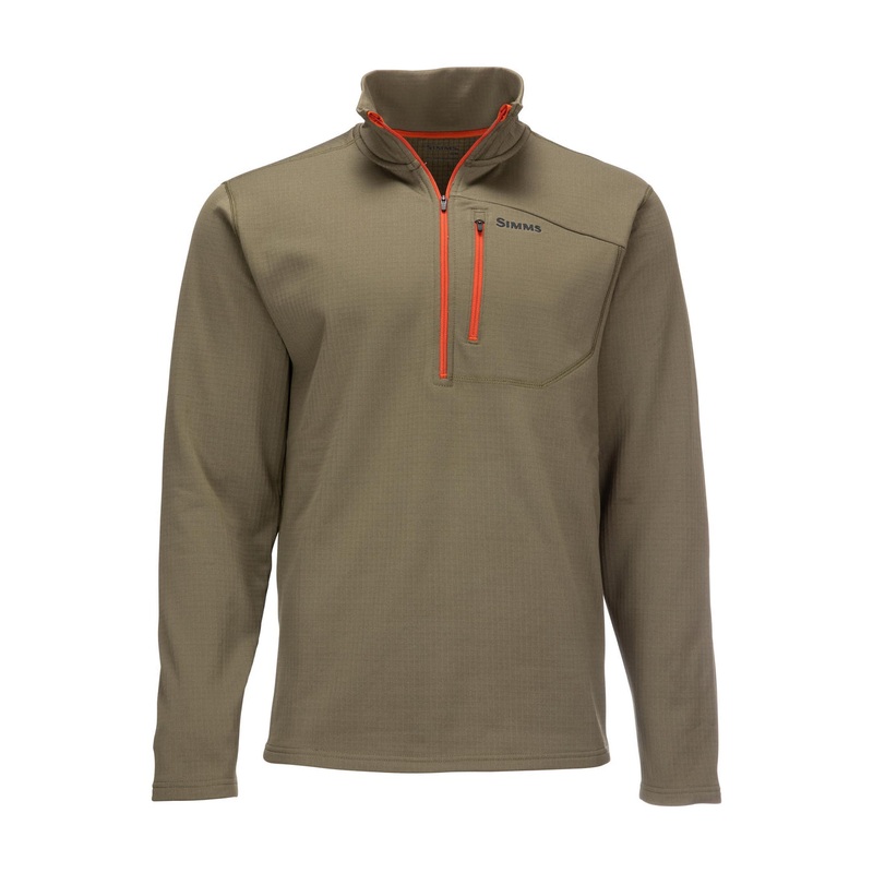 Simms M’s Thermal Qtr Zip Top|Small|Medium|Large|X Large|XX Large|Dark Stone