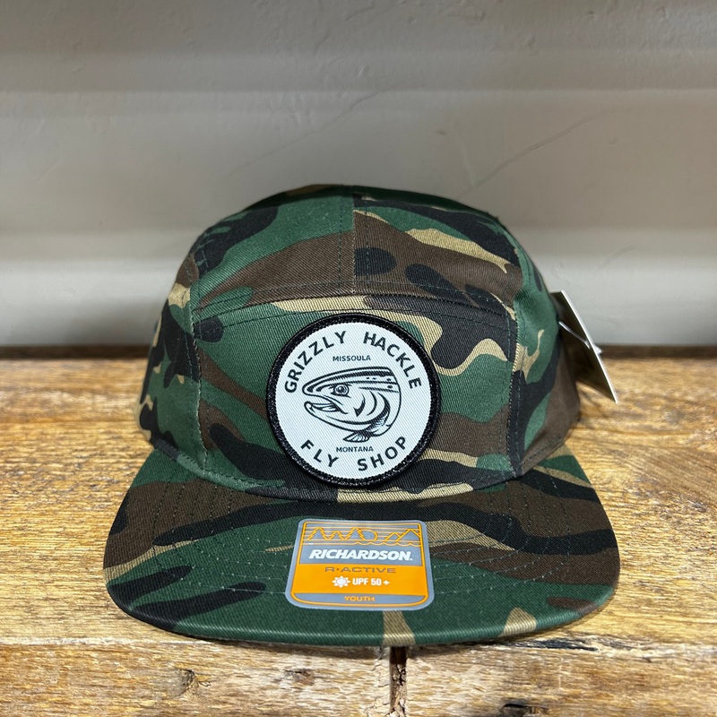 Grizzly Hackle Circle Fish 5-Panel Youth Hat
