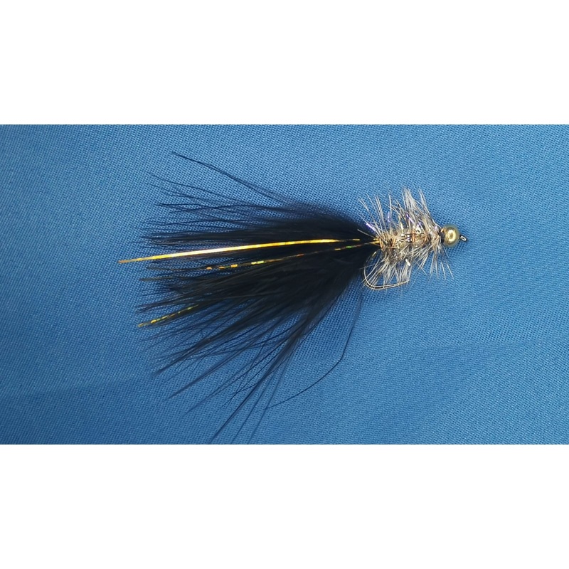 Fritz n Flies 3D Humongous Gold Bead Black Tail