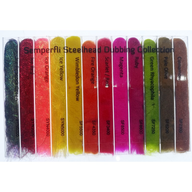Semperfli Superfine Dubbing Dispenser Steelhead Colours Collection