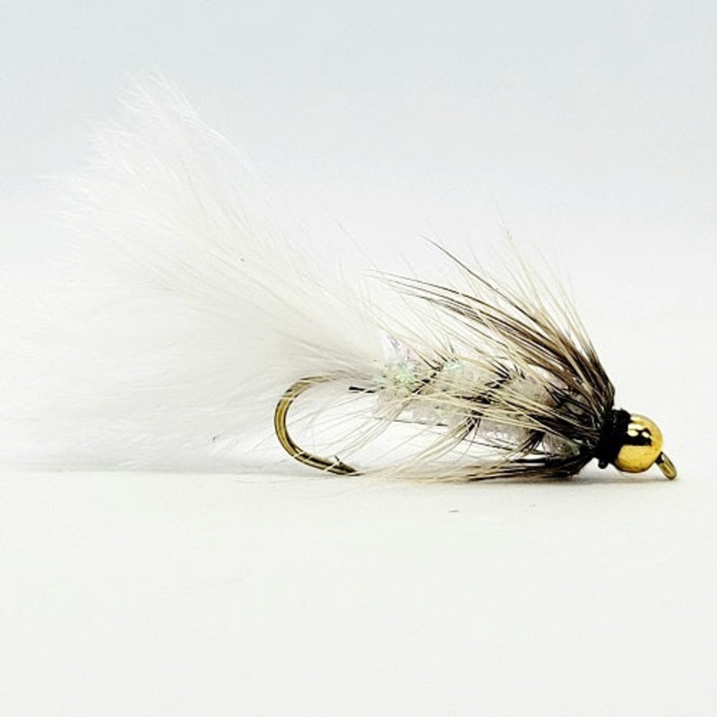 BEAD HEAD CRYSTAL BUGGER – WHITE
