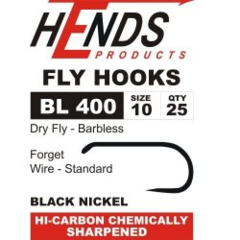 Hends Hook – BL400,  Standard Dry Fly – Barbless