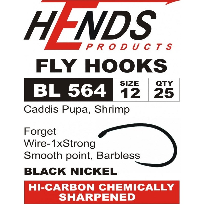Hends Hook – BL564 – Caddis Pupa – Chironomid – Buzzer