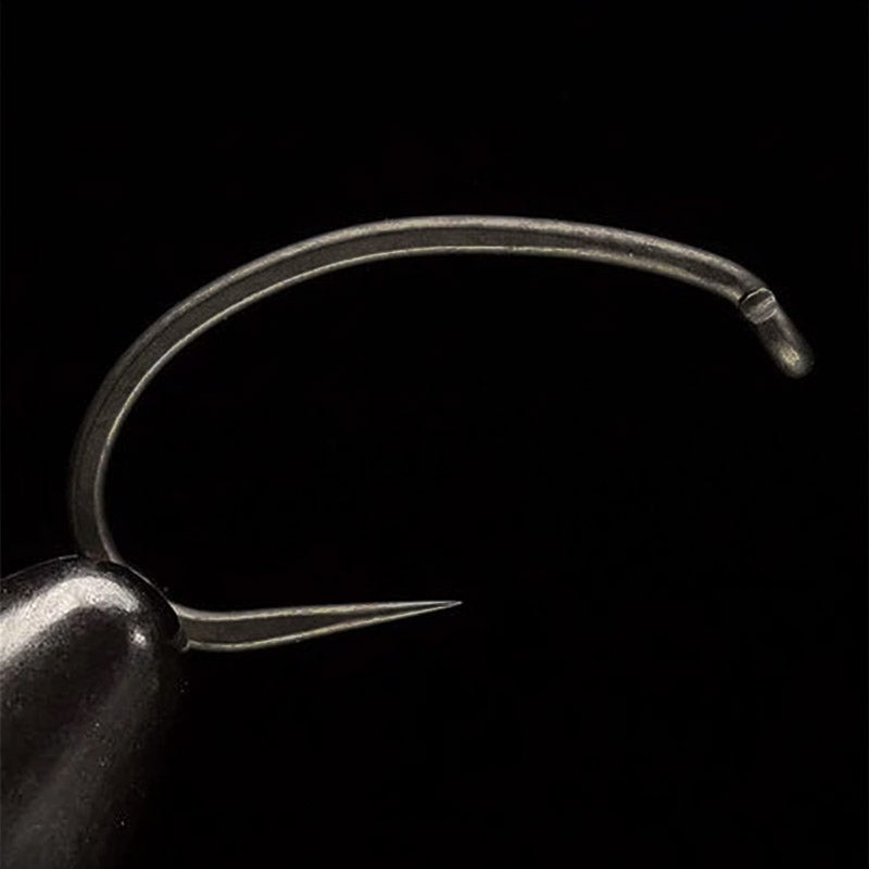 Daiichi 1929 Heavy Barbless Scud Hook – Matte Black