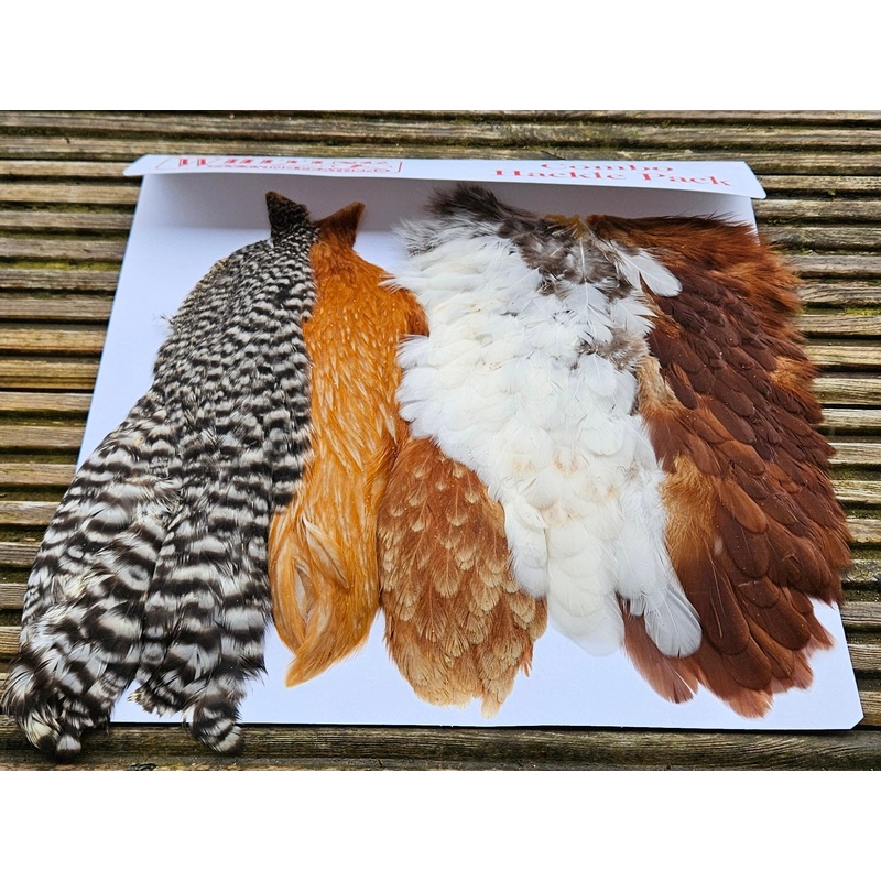 Whiting Farms – Introductory Soft Hackle Pack – 2 Half Capes/2 Half Saddles (Hen)