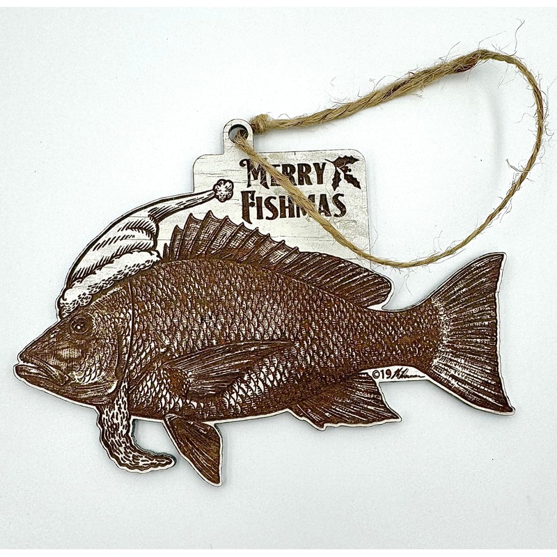 Wood Christmas Ornaments – Red Snapper Fishmas Ornaments