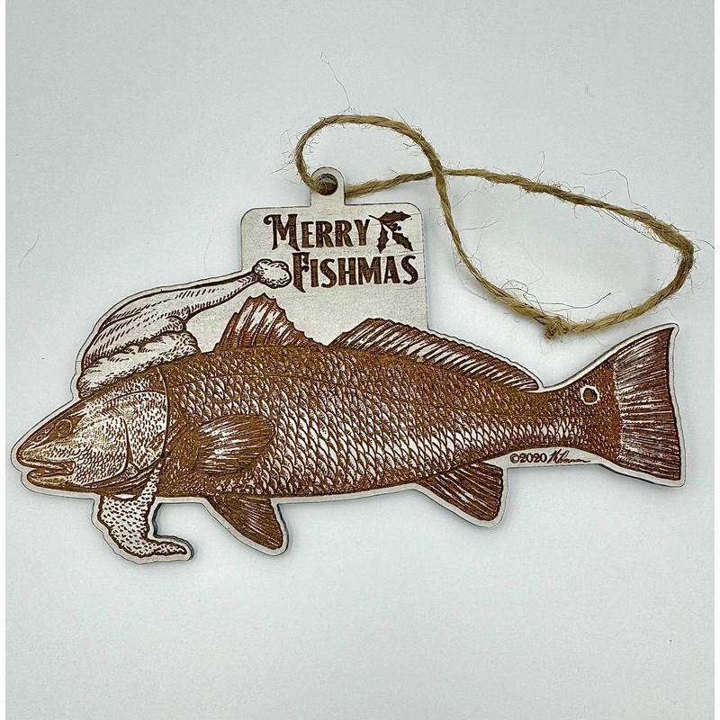 Wood Christmas Ornaments – Redfish Fishmas Ornaments